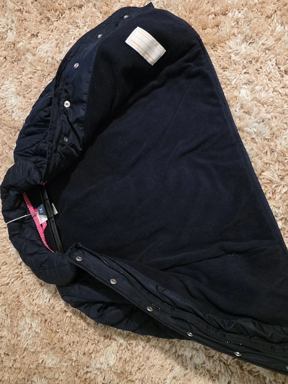 Gymboree Black Jacket with Pink Polka-Dot Trim